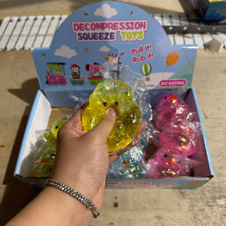 Sugar Squeeze Multicolor Glitter Rubber Duck Toy - Rise and Redemption