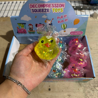 Sugar Squeeze Multicolor Glitter Rubber Duck Toy - Rise and Redemption
