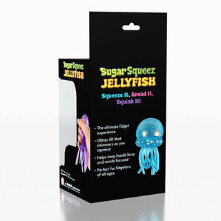 SugarSqueez Squishies® Maltose Jellyfish Glitter Fidget Stress Ball (1pc) Assorted Colors - Rise and Redemption