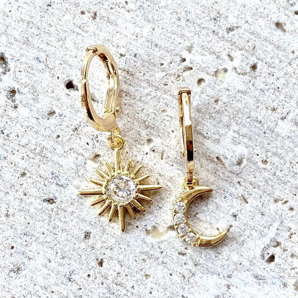 Sun moon celestial boutique earrings salon  sky space - Rise and Redemption