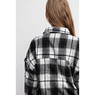 SUPER SOFT PLAID BUTTON DOWN SHIRT JACKET SHACKET - Rise and Redemption