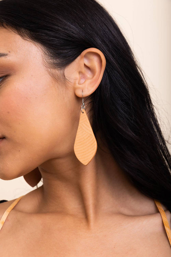 Teardrop Leather Earrings - Rise and Redemption