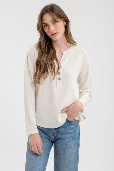 Three Button Henley Knit - Rise and Redemption