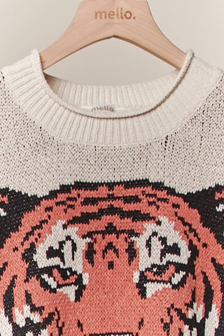 Tiger Round Neck Sweater - Rise and Redemption