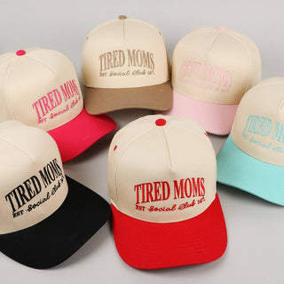 Tired Moms EST Social Club 24/7 Embroidery Cap - Rise and Redemption