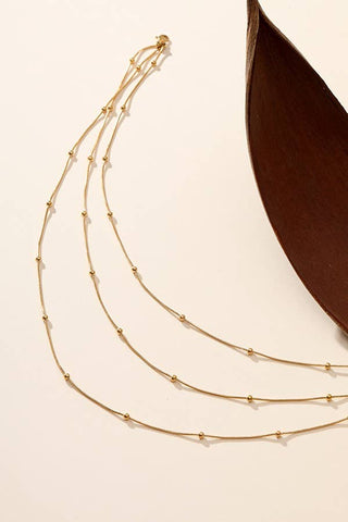TITANIUM STEEL NON - TARNISH TRIPLE LAYER NECKLACE | 40NK339 - Rise and Redemption