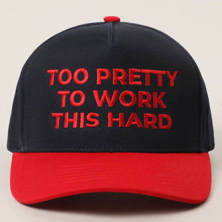 TOO PRETTY TO WORK Embroidery Trucker Hat - Rise and Redemption