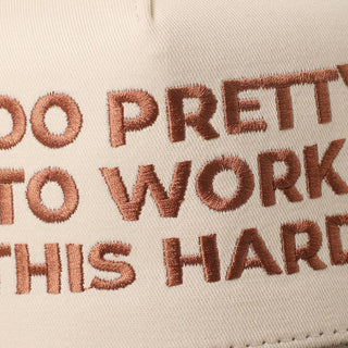 TOO PRETTY TO WORK Embroidery Trucker Hat - Rise and Redemption