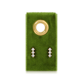 Triple CZ Bar Studs on Velvet Gift Tag - Rise and Redemption