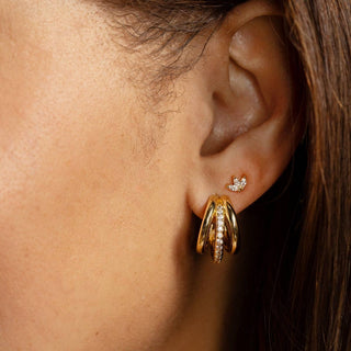 Triple Marquise Cubic Zirconia Studs on Velvet Tag - Rise and Redemption