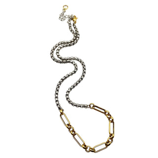 TVB&CO Designs Two tone mixed metal chain necklace  - Rise and Redemption