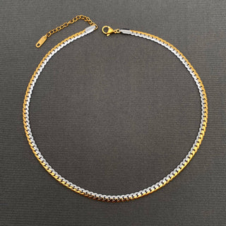 Two Tone 18K Gold Plated Stainless Steel Chain Necklace - Rise and Redemption