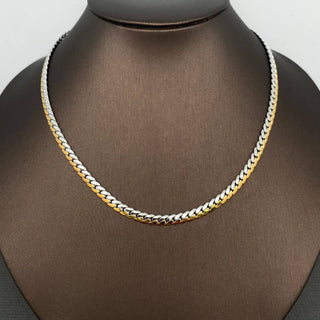 Two Tone 18K Gold Plated Stainless Steel Chain Necklace - Rise and Redemption