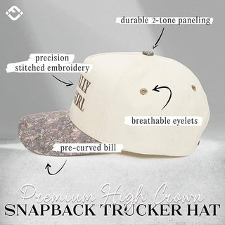 Two Tone Cap - Literally Just a Girl - Camo/Beige - Rise and Redemption