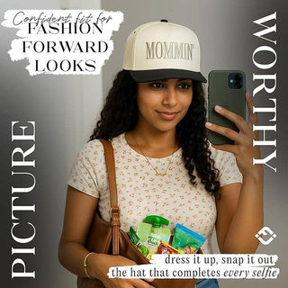 Two Tone Cap - Mommin' - Black/Beige - Rise and Redemption
