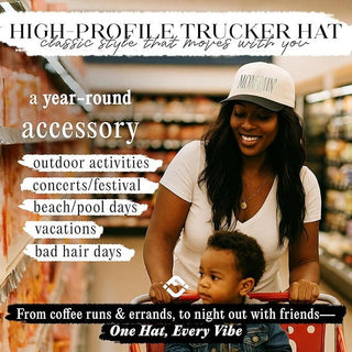 Two Tone Cap - Mommin' - Black/Beige - Rise and Redemption