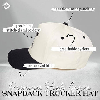 Two Tone Cap - Tattoos Are Trashy - Black/Beige - Rise and Redemption