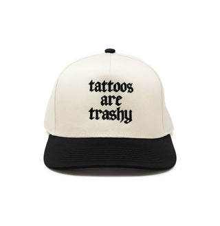 Two Tone Cap - Tattoos Are Trashy - Black/Beige - Rise and Redemption