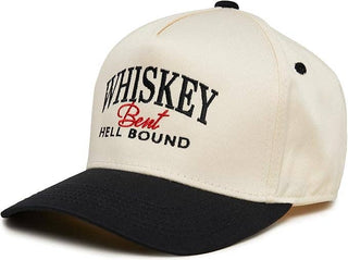 Two Tone Cap - Whiskey Bent Hell Bound - Black/Beige - Rise and Redemption