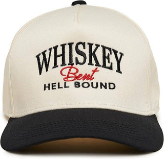 Two Tone Cap - Whiskey Bent Hell Bound - Black/Beige - Rise and Redemption