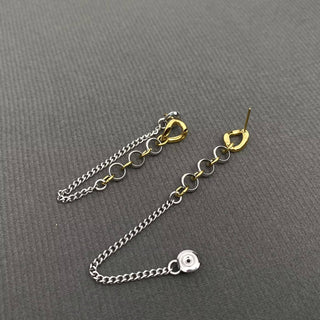 Two Tone Chain Fringe 18K Gold Plated S.Steel Earrings - Rise and Redemption