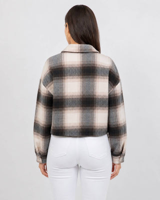 Tyler Cropped Plaid Shirt Jacket - Rise and Redemption