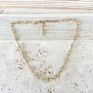 VB&CO Designs Equestrian linked chain layering crystal necklaces  - Rise and Redemption