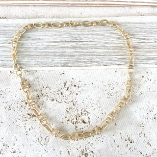 VB&CO Designs Equestrian linked chain layering crystal necklaces  - Rise and Redemption