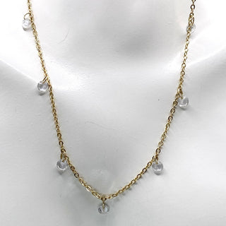 VB&CO Designs Layering necklace crystal bean chain  - Rise and Redemption