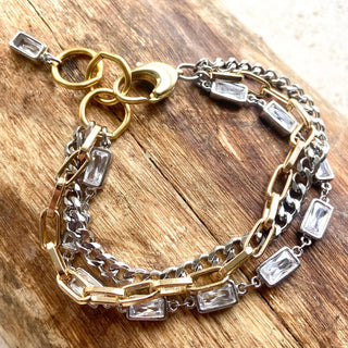 VB&CO Designs Mixed metal non tarnishing necklace edgy glam jewelry - Rise and Redemption