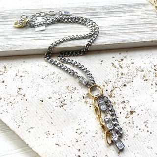 VB&CO Designs Mixed metal non tarnishing necklace edgy glam jewelry - Rise and Redemption