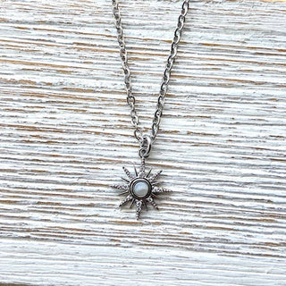 VB&CO Designs Silver Sun moonstone necklace - Rise and Redemption