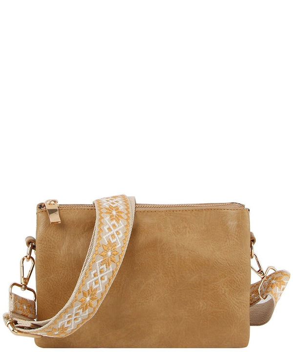 Vegan Leather Guitar Strap Crossbody Bag - Rise and Redemption