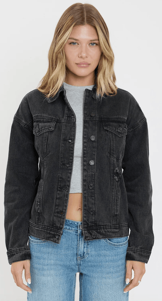 Vintage Black Denim Jacket - Rise and Redemption