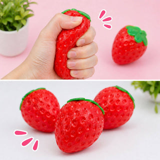 Viral Strawberry Squishy – Soft & Stretchy Stress Toy - Rise and Redemption
