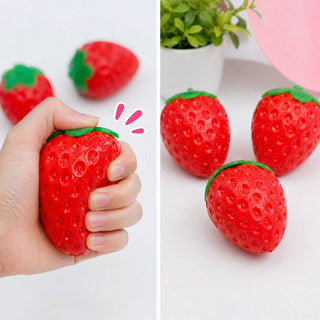 Viral Strawberry Squishy – Soft & Stretchy Stress Toy - Rise and Redemption