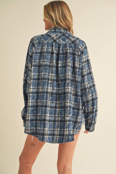 Vixxon Vintage Washed Flannel Button Up - Rise and Redemption