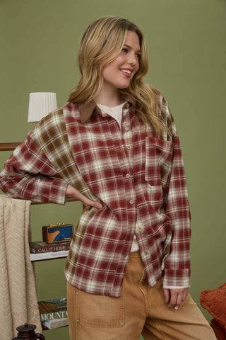 Walker Plaid Collared Flannel - Rise and Redemption