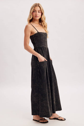 WASHED SLEEVELESS WIDE LEG JUMPSUIT - Rise and Redemption