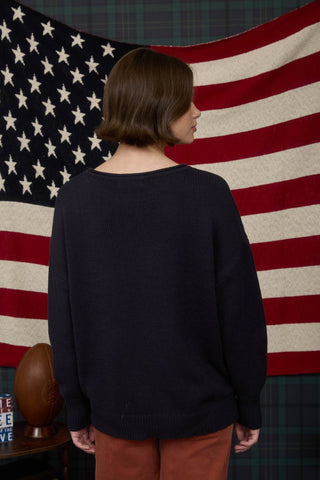 WESTERN BOOT JACQUARD LONG SLEEVE KNIT SWEATER - Rise and Redemption