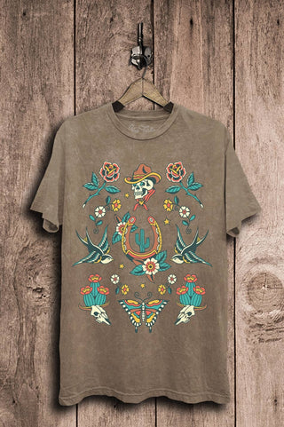 Western Tattoo Graphic Top - Rise and Redemption