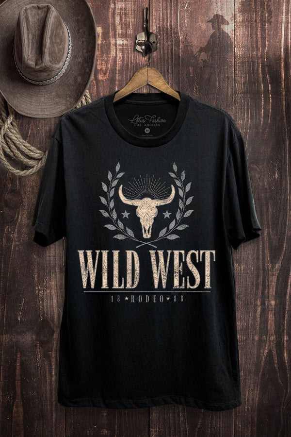 Wild West Black Jersey Tee - Rise and Redemption