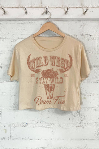 Wild West Crop Graphic Tee - Rise and Redemption