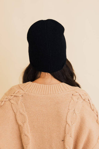 Winter Front Fold Detail Ribbed Knit Beanie - Rise and Redemption