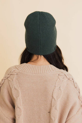 Winter Front Fold Detail Ribbed Knit Beanie - Rise and Redemption