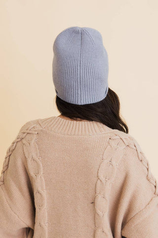 Winter Front Fold Detail Ribbed Knit Beanie - Rise and Redemption