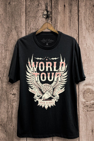 World Tour Eagle Jersey black tee - Rise and Redemption