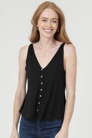 X2T72 - ASIS V NECK SWINGY TANK TOP WITH OPEN BACK BASIC TANK - Rise and Redemption