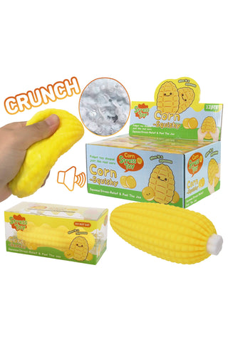 Yellow Corn Crunchy Bead Soft Slime Filled TPR Squishy - Rise and Redemption