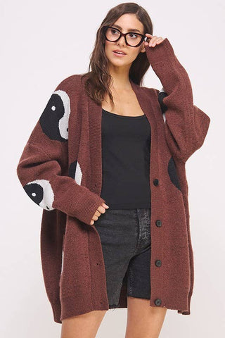 Yin & Yang Oversized Cardigan - Rise and Redemption
